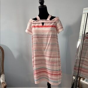 STATE Soft Pink and Blue Striped Dress